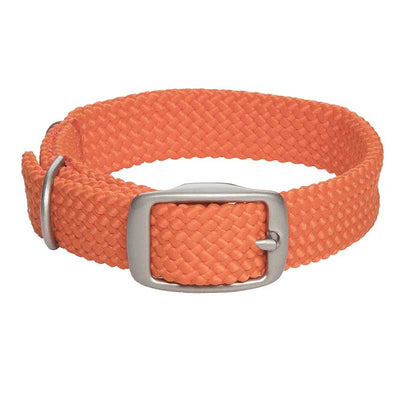 Mendota Double Braid Collar, puppy, orange