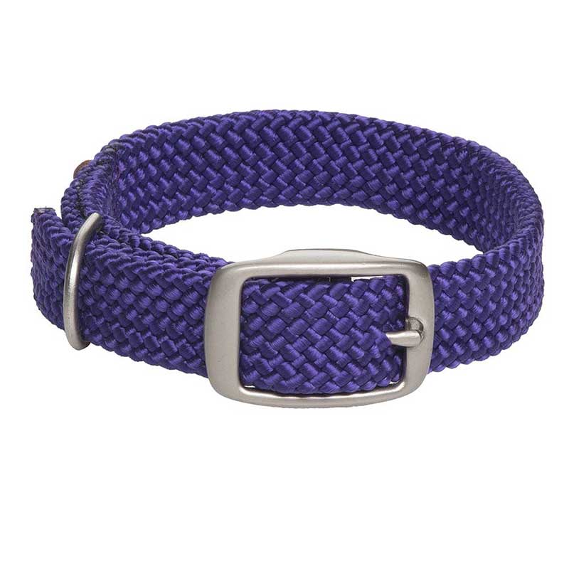 Mendota Double Braid Collar, puppy, purple