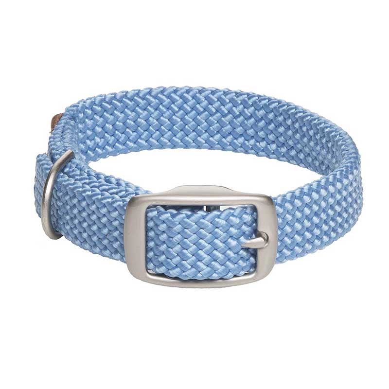 Mendota Double Braid Collar, puppy, sky, blue