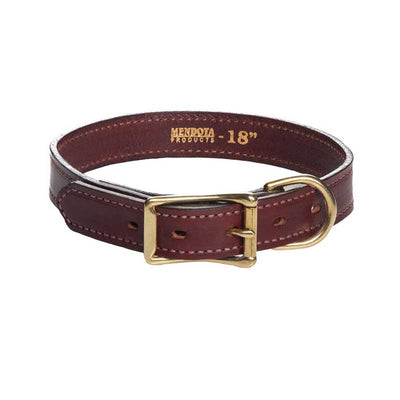 Mendota Leather Dog Collar - wide