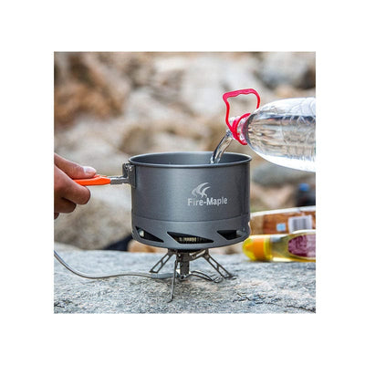 FireMaple Feast K2 Heat Exchange Cooking Pot in use