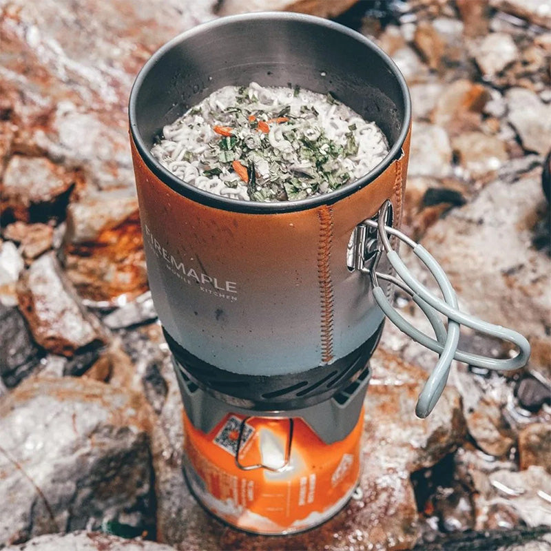 FireMaple Fixed-Star X1 Outdoor Camping Stove in use