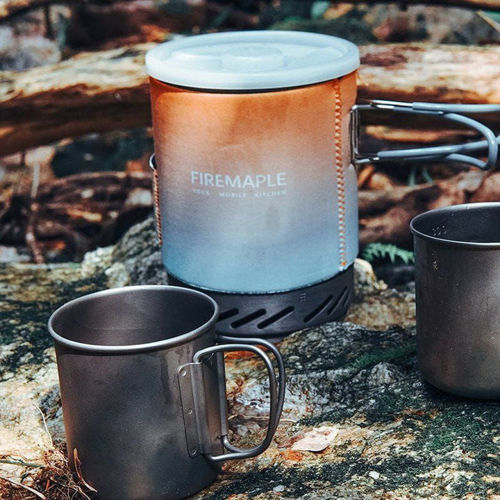 FireMaple Fixed-Star X1 Outdoor Camping Stove with cups