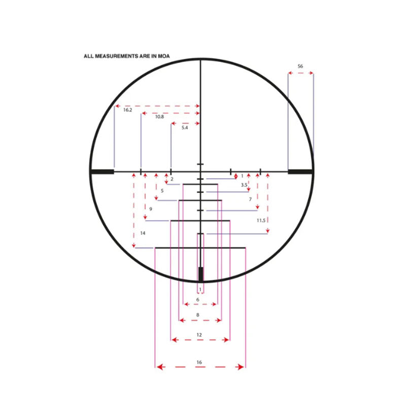 KonusPro 550 Ballistic IR Reticle