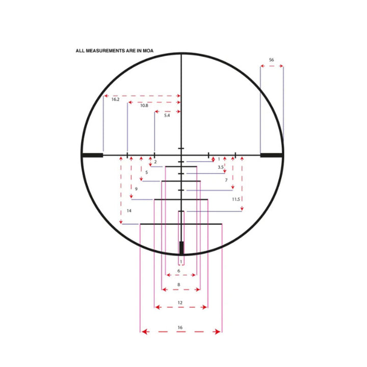 KonusPro 550 Ballistic IR Reticle