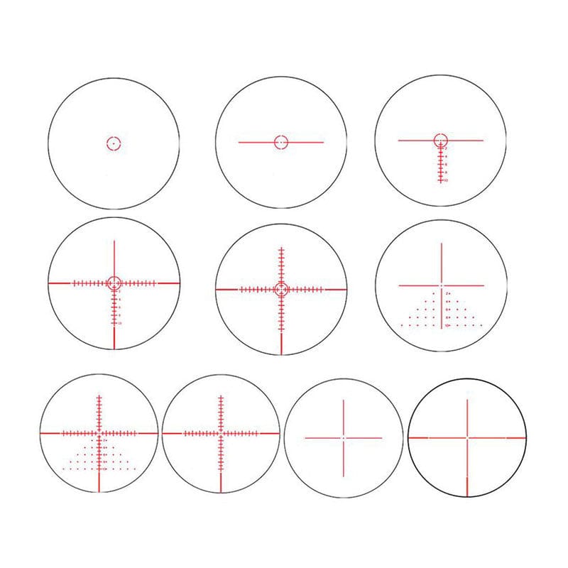 KonusPro EL-30 6-24x50 Riflescope reticles