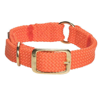 Mendota Double Braid Collar with Centre Ring - orange