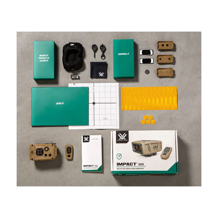 Vortex Impact 4000 Ballistic Rail Mounted Laser Rangefinder in the box