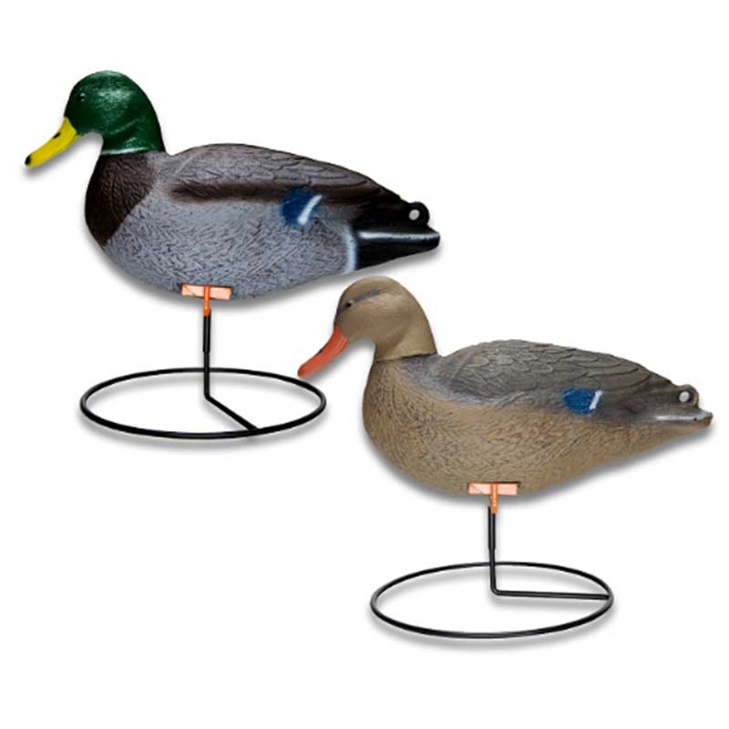 Waterfowler 17” Mixed Mallard Decoys on Moving Stand