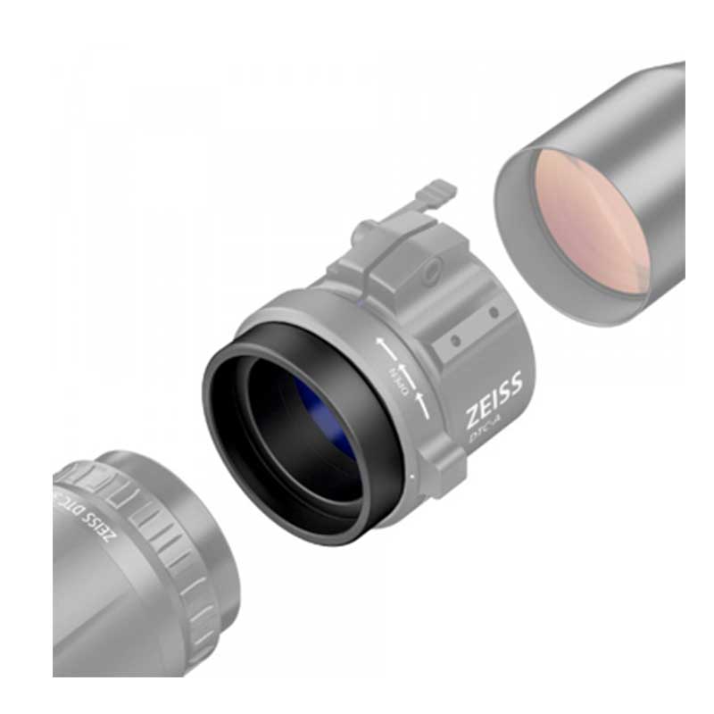 Zeiss DTC-R M52 Digital Thermal Imaging Clip-on Adapter Ring - set up
