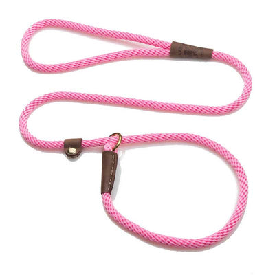 Mendota Dog Slip Leads - Brass, Pink, 3/8"
