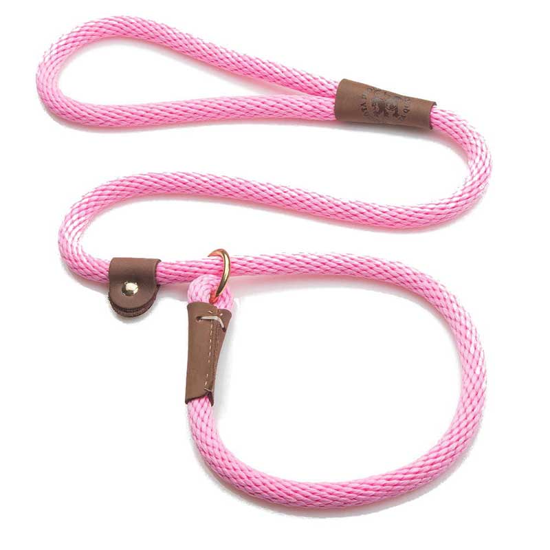 Mendota Dog Slip Leads - Brass, Pink, 1/2"