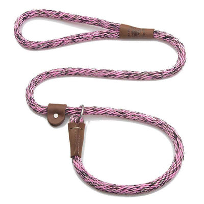 Mendota Dog Slip Leads - Nickel, 4 ft, 1/2, Pink Camo