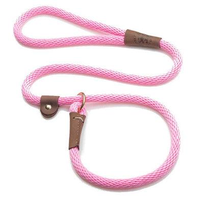 Mendota Dog Slip Leads - Brass, 6ft, 1/2, pink