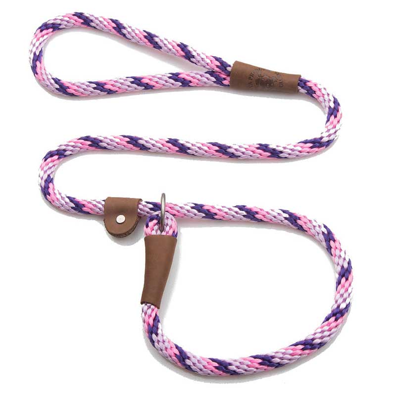 Mendota Dog Slip Leads - Nickel, 6 foot, 1/2, Lilac