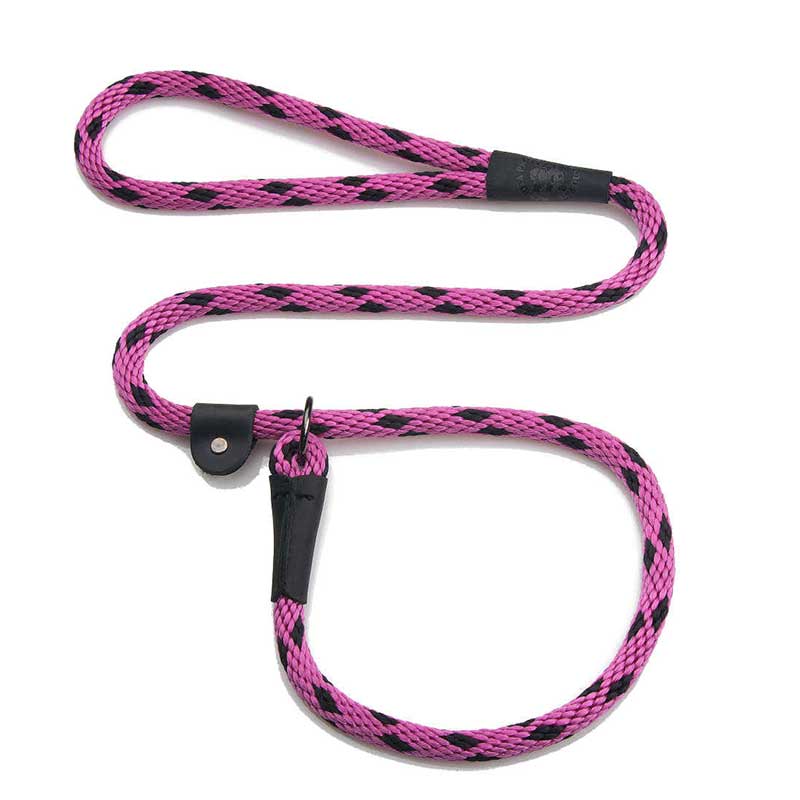 Mendota Dog Slip Leads - Black Metallic, 1/2, 6 foot, Black ice raspberry