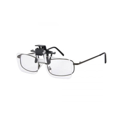 Carson Clip & Flip Clip-On Magnifying Lenses on glasses