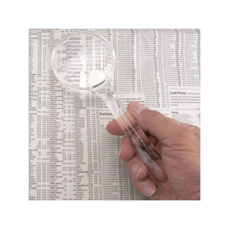 Carson Crystal View 3.5x Aspheric Lens Magnifier in use