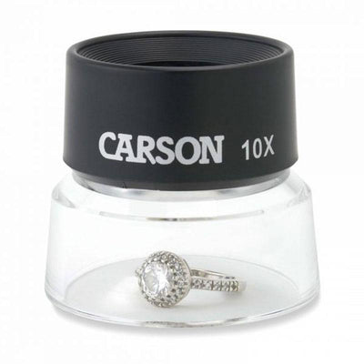 Carson LumiLoupe 10x Magnifier in use