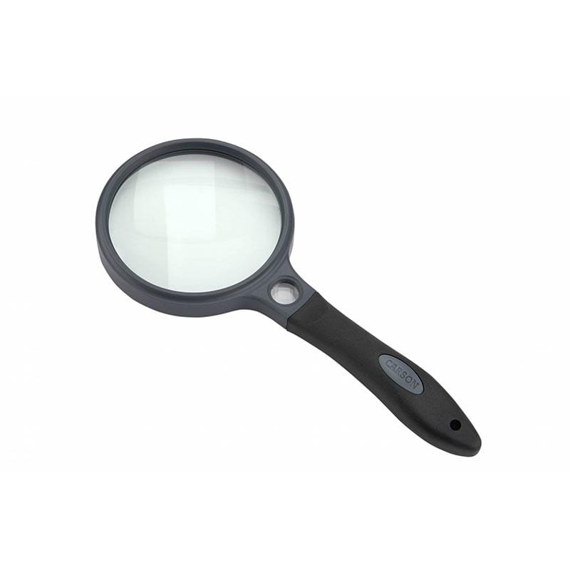 Carson SureGrip 2x Hand Magnifier with 10x Spot Lens - Small