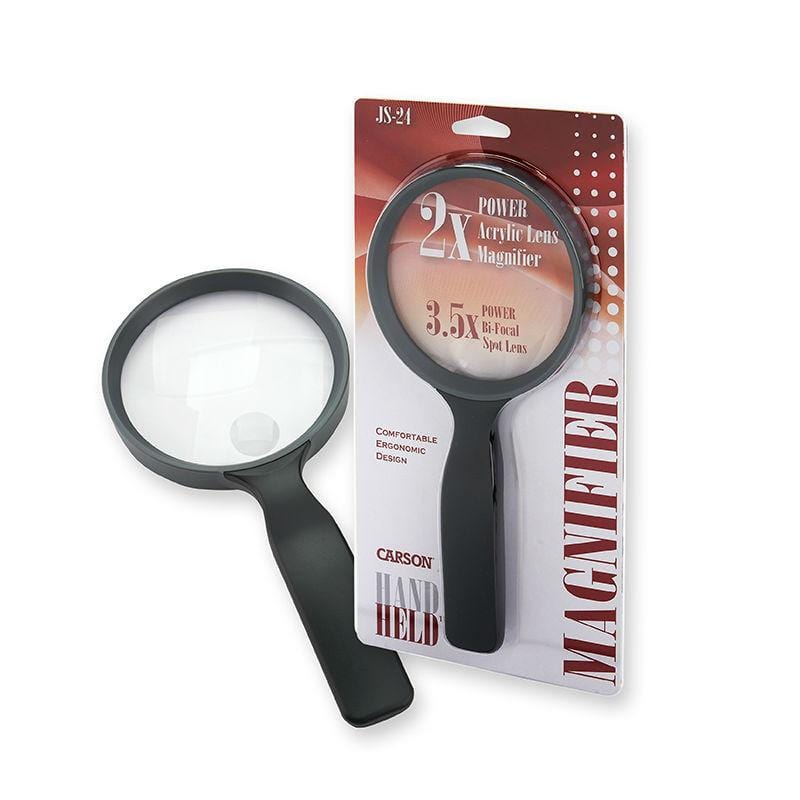 Carson HandHeld 2x Hand Magnifier with 3.5x Spot Lens-Magnifier-ScopeUout NZ