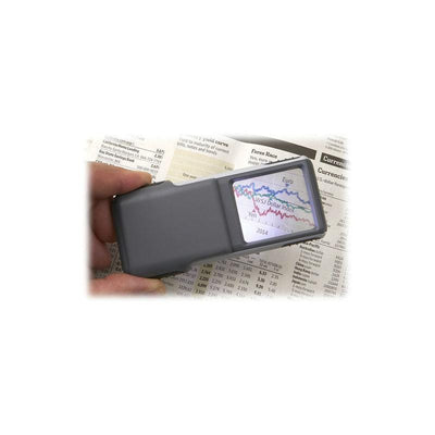 Carson MiniBright 5x Pocket Magnifier in use