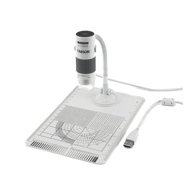 Carson eFlex 75x and 300x eFlex Handheld Digital Microscope with Flex Neck Stand and Base
