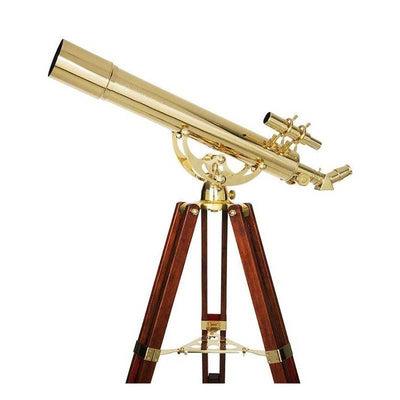 Celestron Ambassador 80mm AZ Brass Refractor Telescope close up