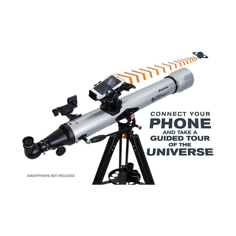 Celestron StarSense Explorer LT 80mm AZ Refractor Telescope with phone