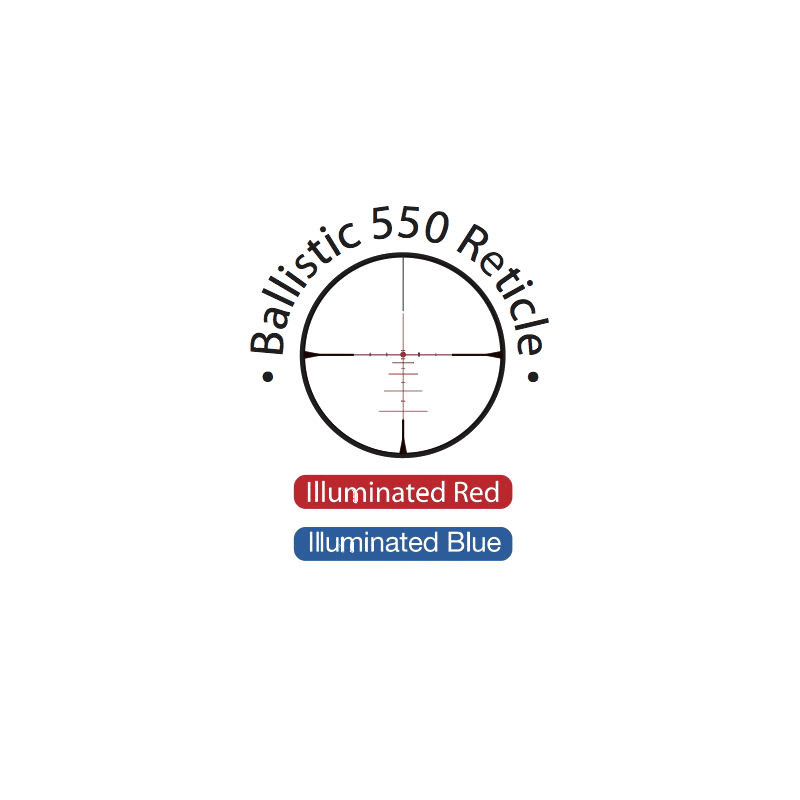 KonusPro T30 3-12x44 Rifle Scope ballistic reticle