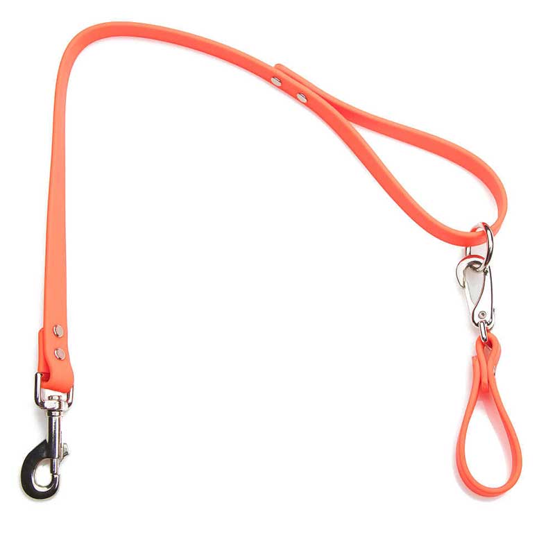 Mendota 2ft Lead and Belt Loop - orange