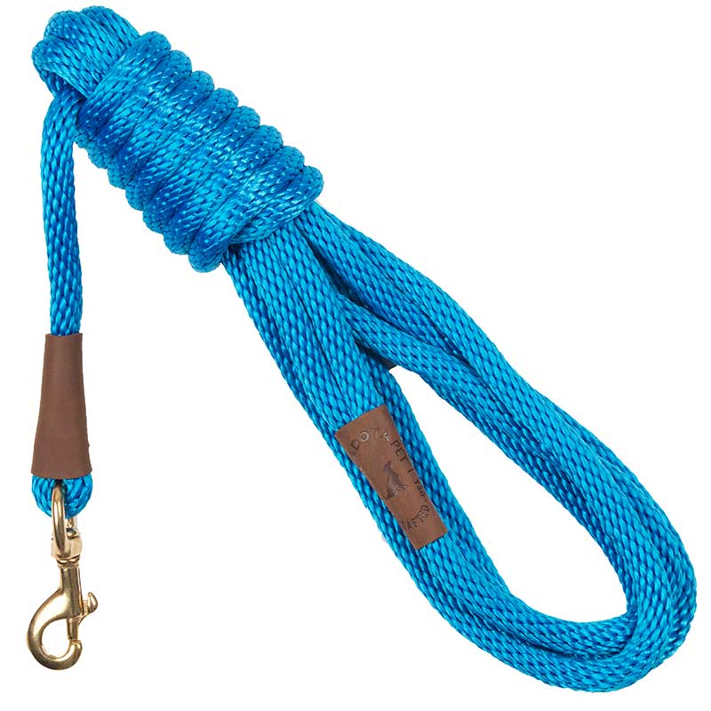 Mendota Dog Long Snap Lead - Blue