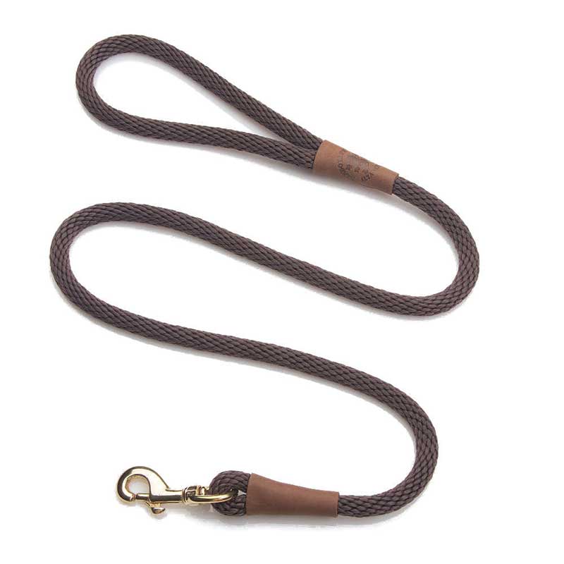 Mendota Dog Snap Lead - Brass, 1/2, brown