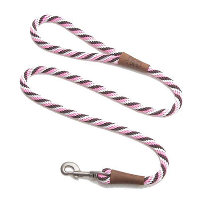 Mendota Dog Snap Lead - Nickel, 1/2, pink chocolate