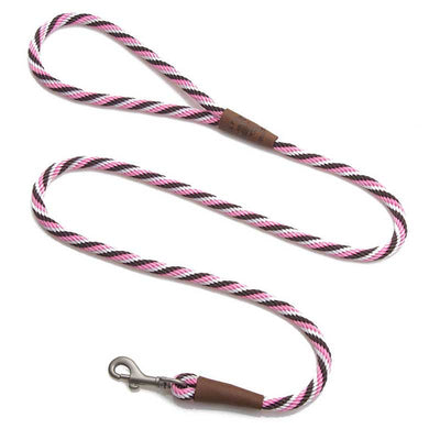 Mendota Dog Snap Lead - Nickel, 3/8, pink chocolate