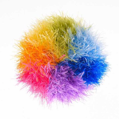 Mendota OoMaLoo Squeaky Dog Ball Toy - medium, rainbow