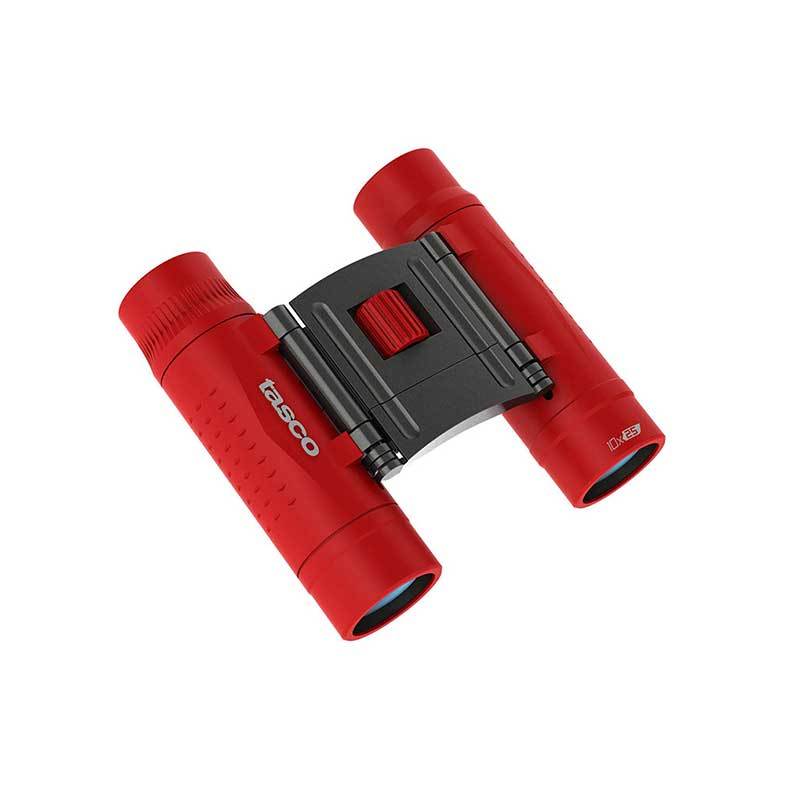 Tasco Essentials 10x25 Compact Binoculars - Red