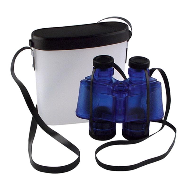 Toysmith Super 40T Translucent 3x40 Toy Binoculars - Blue with case