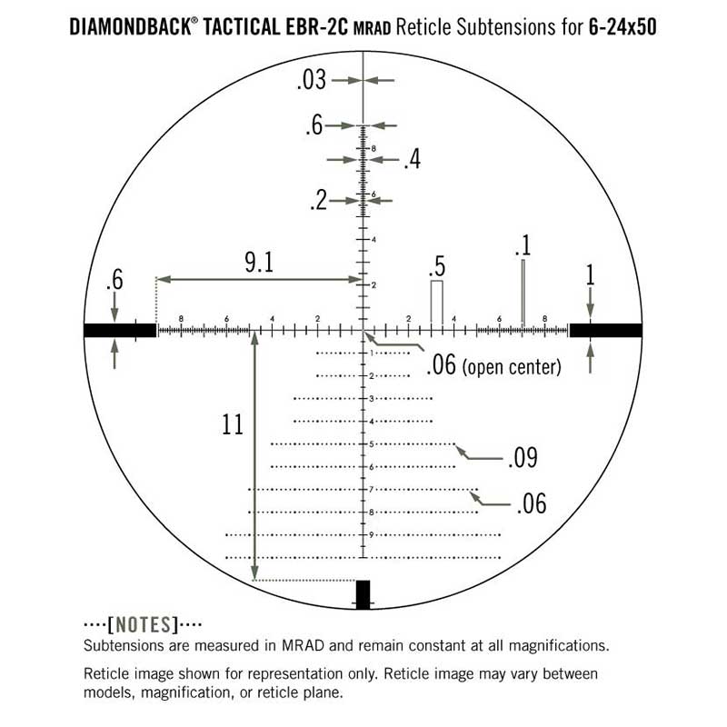 Vortex Diamondback Tactical 6-24x50 FFP Riflescope (EBR-2C MOA or